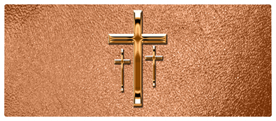 DNSEMP-L-517-CP-SH-CP Copper 3 Crosses Shimmer Copper